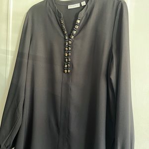 Black top with stone embellishment